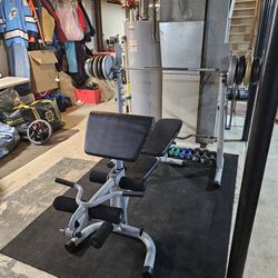 Workout bench in all the weights 250.00 Or Best Offer 