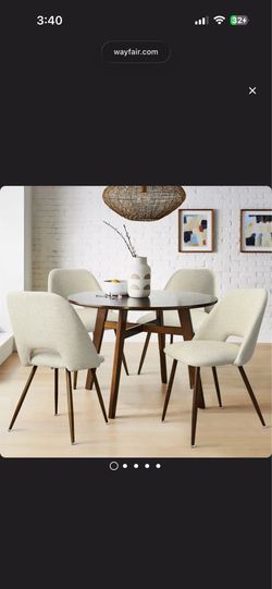 Wade Logan® Aunnika Upholstered Walnut Dining Chairs, Set Of 4