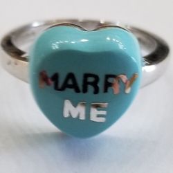 Ring With Blue Enameling 