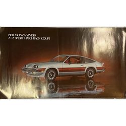 Vintage 1980 Monza Spyder Dealership Poster 18x32" USA Sport Hatchback Coupe