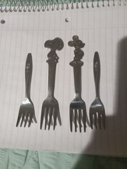 Vintage Mickey Mouse Walt Disney / Snoopy 1958 Fork