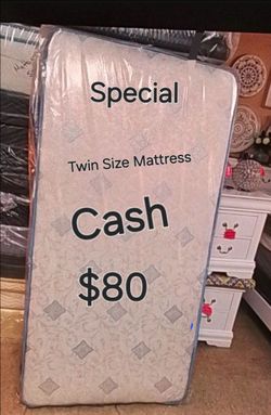 Special Twin Size Mattress Only $80 cash