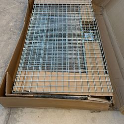 New wire security cart with fixed shelves 900 Lb capacity size 60” long x 31” wide asking $350 