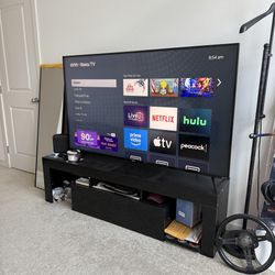 65” Onn. Roku TV & TV stand 
