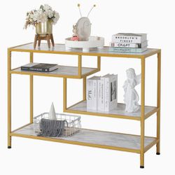 3 Tier Console Table With Storage Shelves 