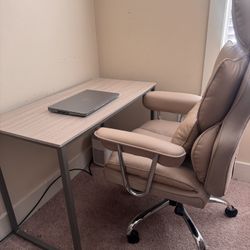 Gaming, PC, Working Desk And Chair W/ Foot Rest