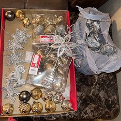 Silver And Gold Tree Ornaments
