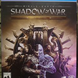 PS4 Shadow Of War Gold Edition W/ Steel Book 