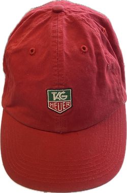 Vintage Tag Heuer Hat Cap Men’s Red Strapback Embroidered Swiss Avant-Garde