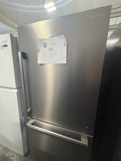 Hisense Bottom Freezer Refrigerator Stainless Steel