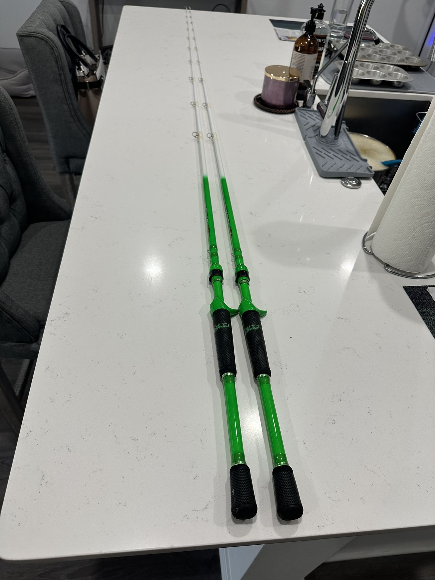 Baitcast Fishing Rod, Duckett Green Ghost 7’3”MH