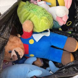 Bag of plushies Mario, Pokémon and random things