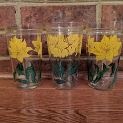 Vintage Anchor Hocking Drinking Glasses (3)