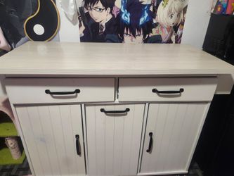 White Kitchen Island cart