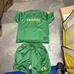 Chrome heart shorts and jersey full set