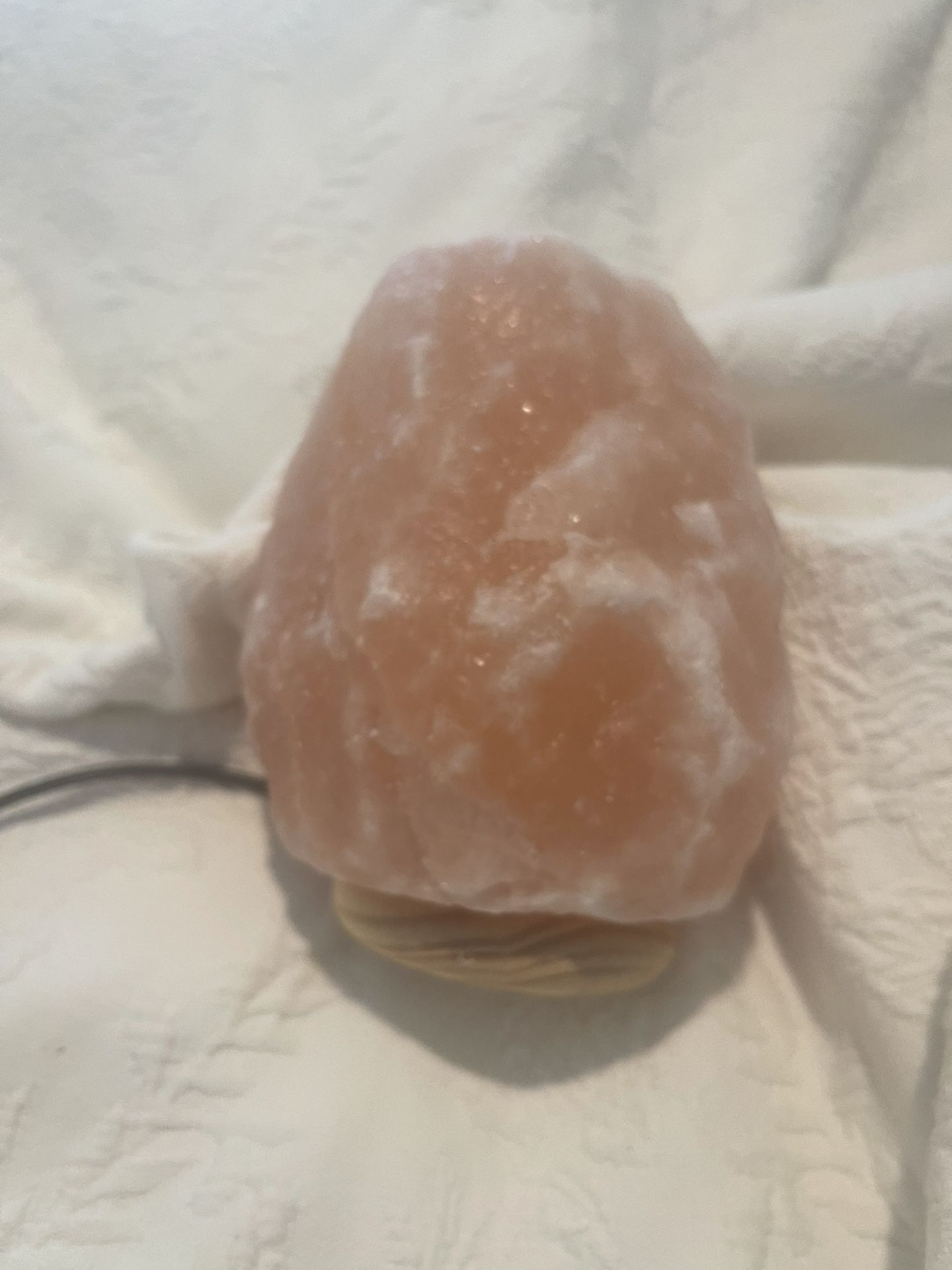 NWOT Salt Lamp With USB Plug. 6lbs 6” High 5” Wide
