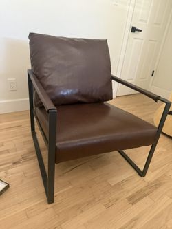 Faux Leather Accent Chair