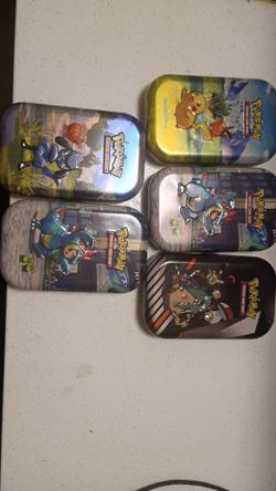 Empty pokemon tins.