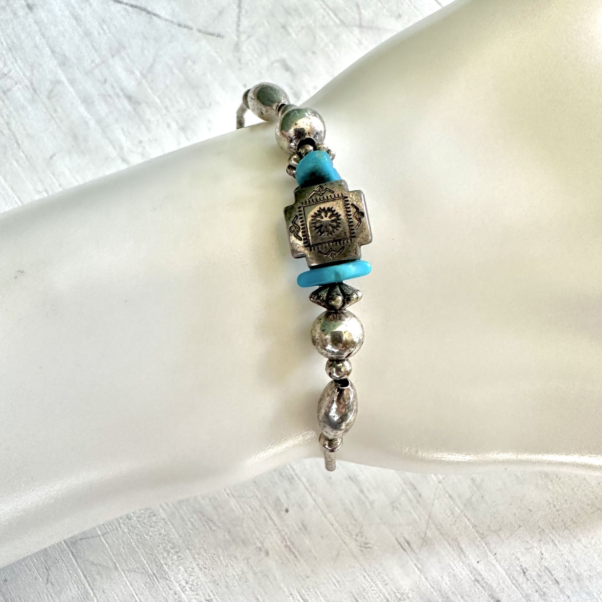 Silver And Turquoise Bracelet