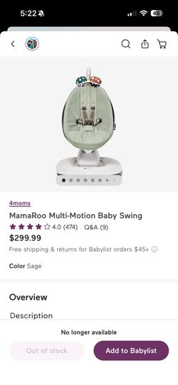 4moms MamaRoo Baby Swing
