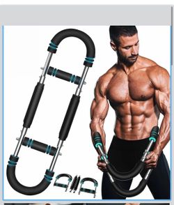 Entrenador de pecho y brazo de resistencia ajustable (40-100 libras) - Equipo de resorte portátil para uso doméstico, pecho, tríceps/hombros