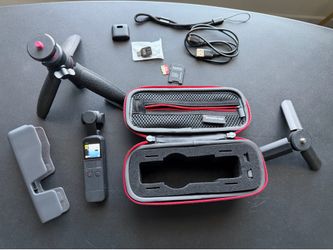 🛑 DJI Pocket 2 - Handheld 3-Axis Gimbal Stabilizer with 4K Camera Bundle w/SD Card, Tripods & Case