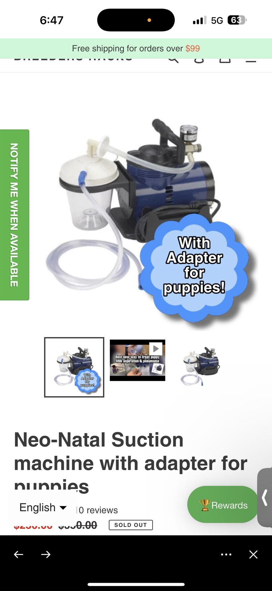 Suction Machine For Puppies