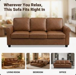 83" W 3 Seater Brand New Still in Box Mid Century Modern Couch