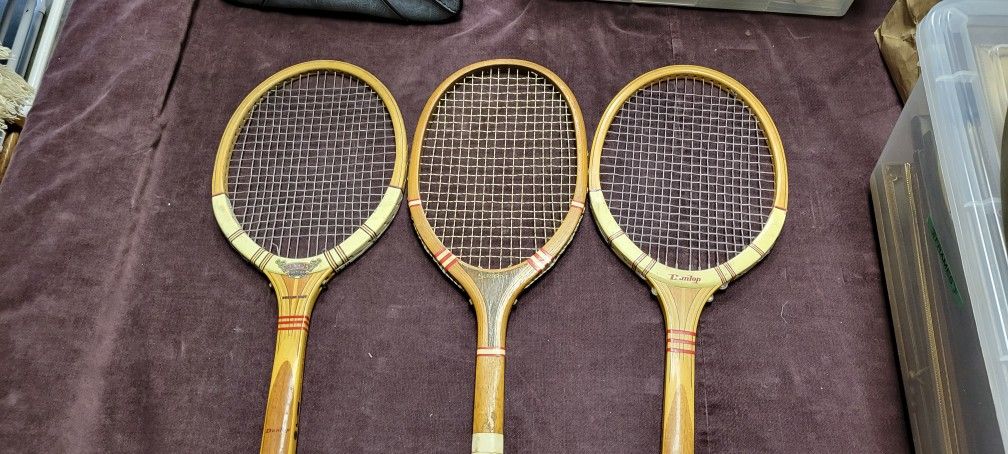 3 Wood Tennis Rackets