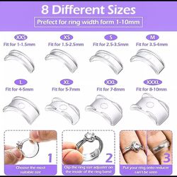 8 sizes Invisible Ring Size Adjuster For Loose Ring, Ring Sizer Reducer
