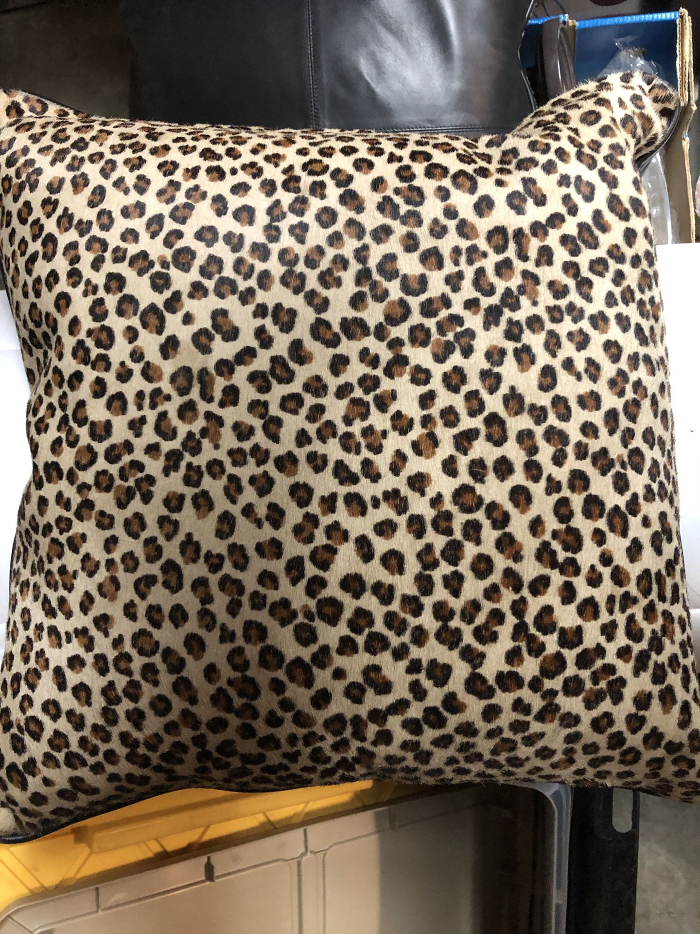 Leather decorative pillows