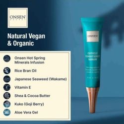 NEW! Onsen Secret Cuticle Cream Oil, Japanese Natural Healing Minerals Nail Care Serum,1oz full tube