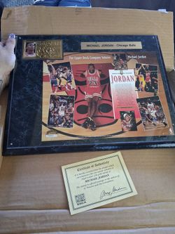 Michael Jordan Upper Deck Commemorative Plaque with COA