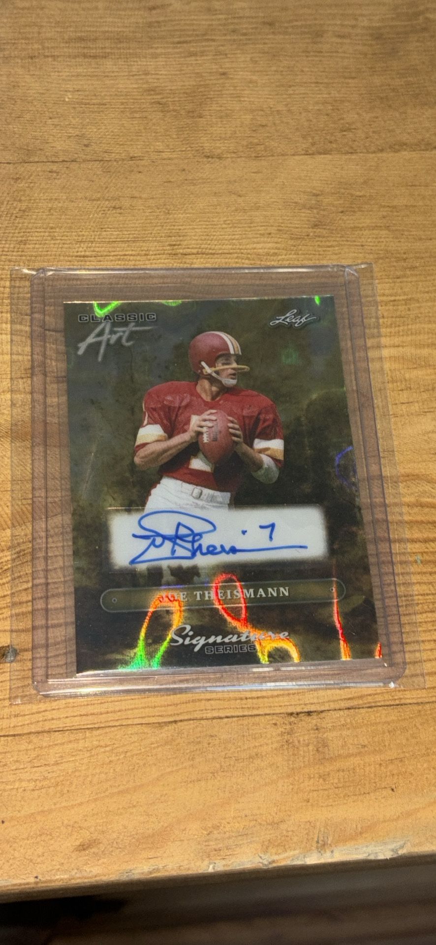 Joe Theismann On Card Auto