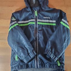 Toddlers Navy Blue London Fog Hooded Fleece