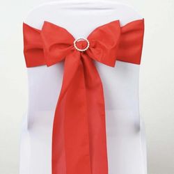 50 Red Chair Sashes - New! 