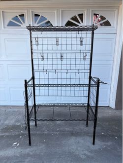 Black Wire Sports Rack Equipment Organizer