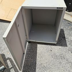 Metallic File Cabinet On Wheels 