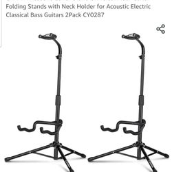 CAHAYA Acoustic Guitar Stand Universal Floor Guitar Folding Stands with Neck Holder for Acoustic Electric Classical Bass Guitars 

