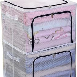 Kaysun Collapsible Large Storage Bins with Handles Zipper Lids Folding Cloth