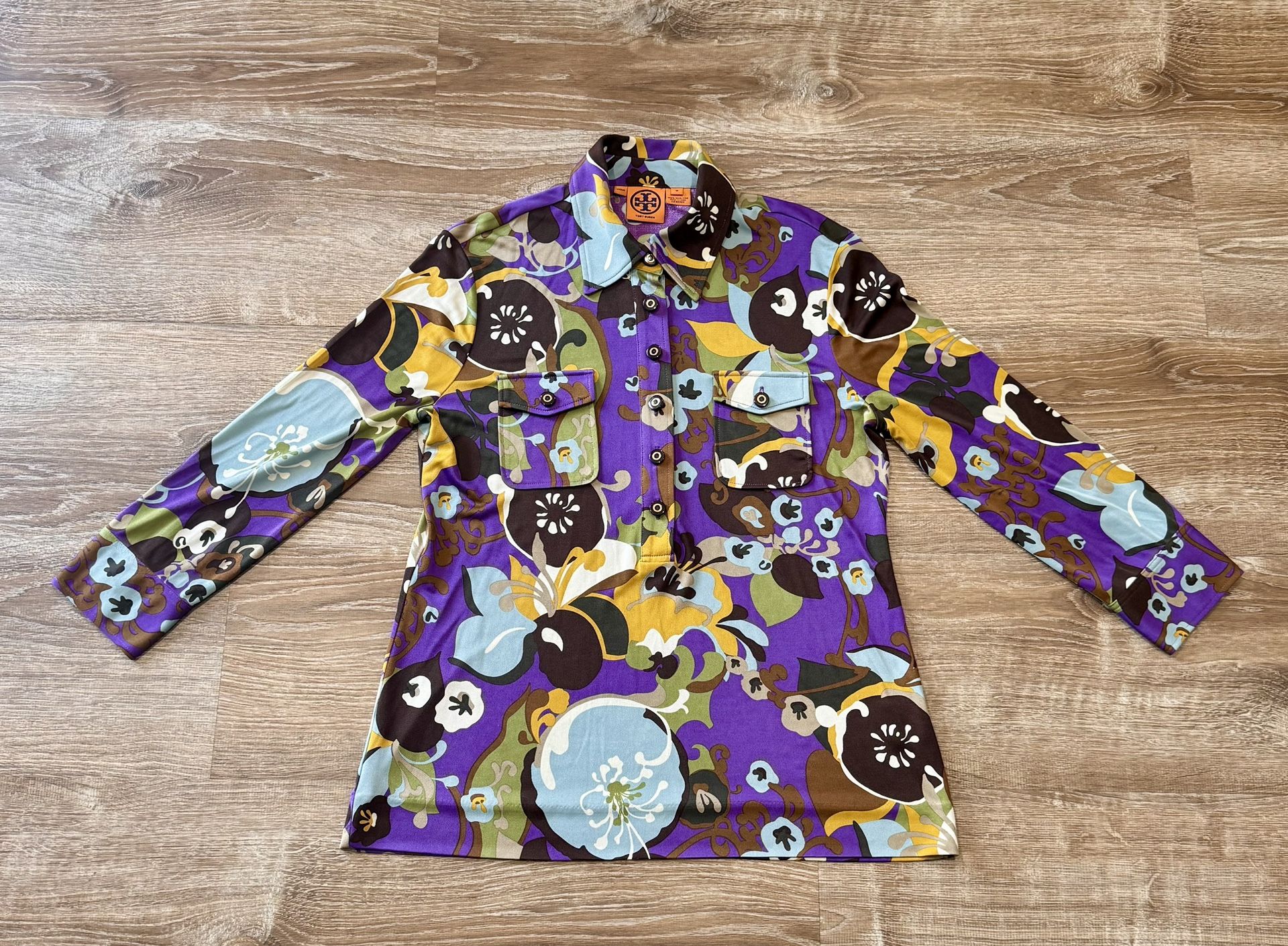 Tory Burch silk jersey floral top