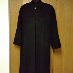 Long  Black Coat By London Fog