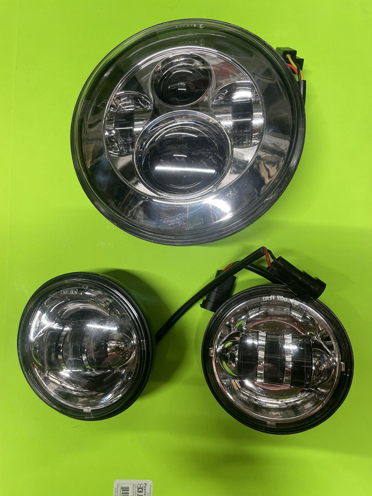 Headlight And Passing Light Led For Motorcycle