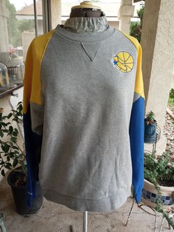 Golden State Warriors Mitchell & Ness Hardwood Classics Trading Block Crew