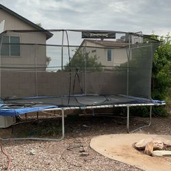 Large long trampoline