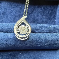 Moissanite necklace 925 Sliver 