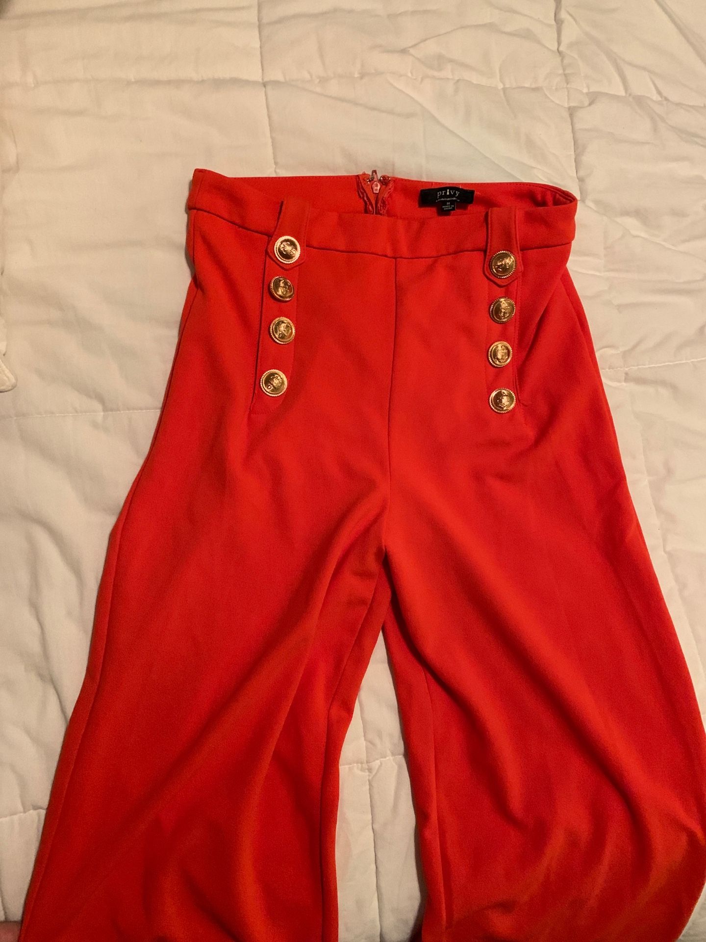Orange loose pants size medium