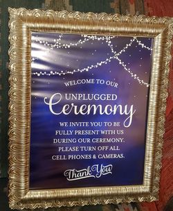 Unplugged Ceremony Wedding Sign