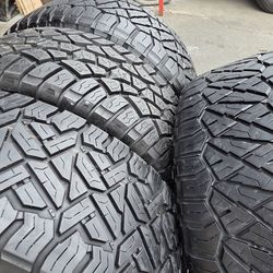 4 New Mixed Match Tires 
LT275 55r20
$199.00 ALL 4 used, but may be 80% tread on
2 NITTO RIDGE
1 FUEL 
1 COOPER