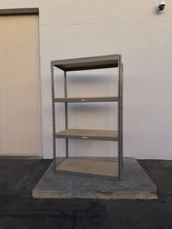 4 Tier Shelving 48 in W x 30 in D American Made Used Heavy Duty Steel Boltless Storage Racks Delivery Available